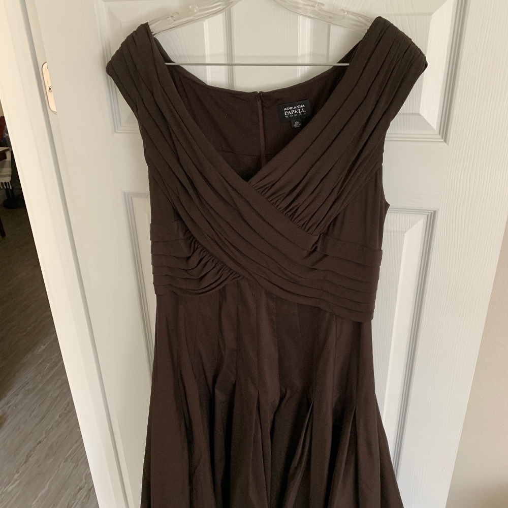 Fancy brown cocktail dress